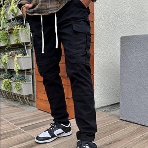 Fashion Nova Kyle Cargo Pants Black